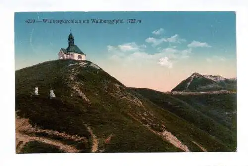 Ak Wallbergkirchlein mit Wallberggipfel 1919