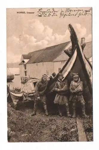 Ak Norge Lapper Männer Norwegen 1913