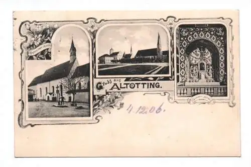 Ak Gruss aus Altötting Kirche 1906