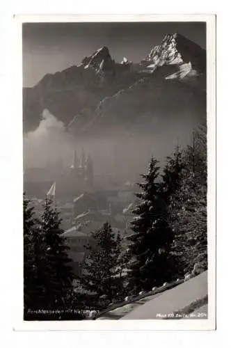 Foto Ak Berchtesgaden mit Watzmann 1934