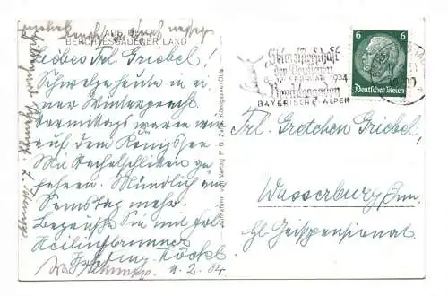 Foto Ak Berchtesgaden mit Watzmann 1934