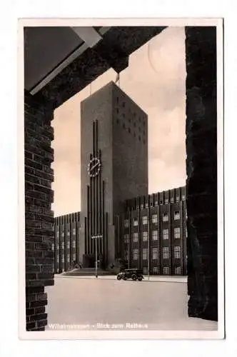 Foto Ak Wilhelmshaven Blick zum Rathaus 1939