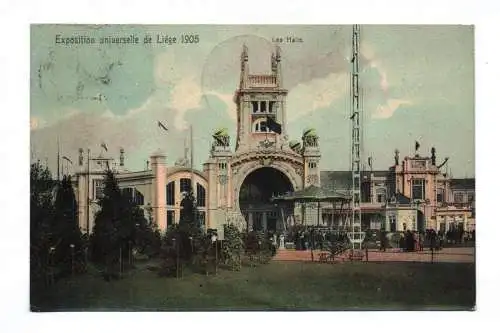 Ak Exposition universelle de Liege 1905 Les Halls Lüttich Belgien