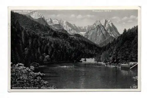 Ak Garmisch-Partenkirchen Riessersee 1937