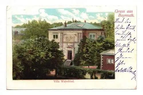 Ak Gruss aus Bayreuth Villa Wahnfried 1902