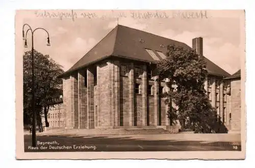 Foto Ak Bayreuth Haus der Deutschen Erziehung 1933