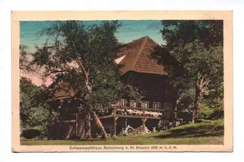 Ak Schwarzwaldhaus Ballenberg b. St. Blasien 1924