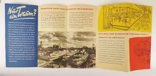 Prospekt Unser FDGB Urlauberschiff 1959 DDR
