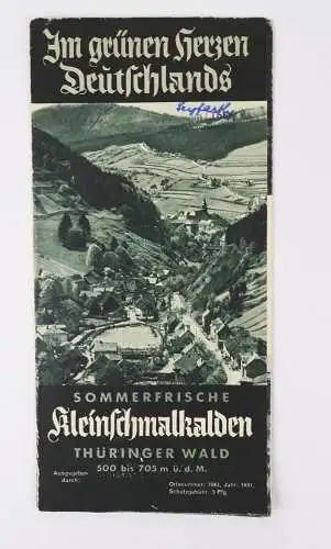 Prospekt Sommerfrische Kleinschmalkalden Thüringer Wald 1937