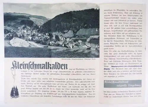 Prospekt Sommerfrische Kleinschmalkalden Thüringer Wald 1937