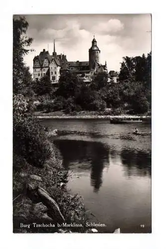 Foto Ak Burg Tzschocha bei Marklissa Schlesien