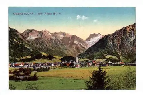 Künstler Ak Oberstdorf im bayrischen Allgäu 1910