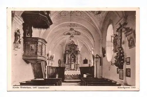 Ak Kirche Westerham Altarfiguren 1937