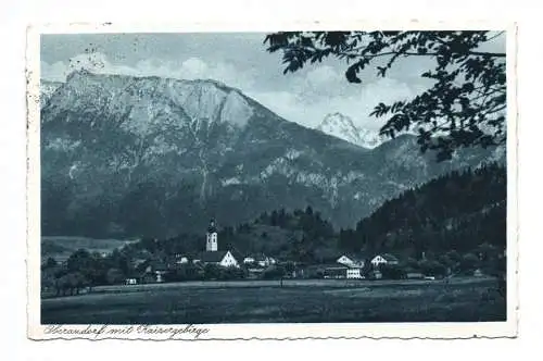 Ak Oberaudorf mit Kaisergebirge 1939