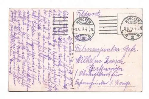 Ak München Wienerplatz mit Johanniskirche 1917 Feldpost
