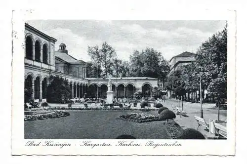 Ak Bad Kissingen Kurgarten Kurhaus Regentenbau 1938