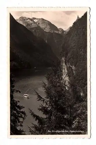 Foto Ak Der Königsee mit Falkensteinwand Berchtesgaden