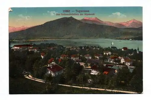 Ak Tegernsee Das Schmuckkästlein der Alpenwelt 1919