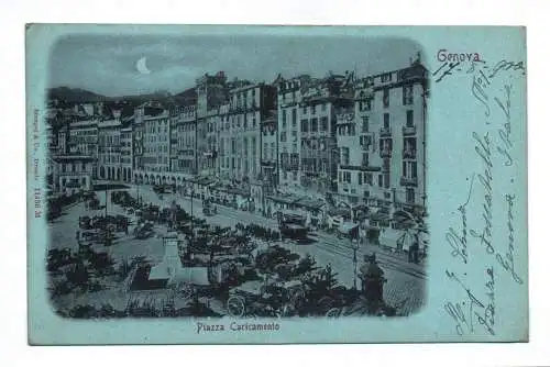 Ak Genova Piazza Caricamento 1900