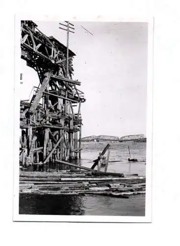 Foto zerstörte Brücke in Bobruisk Russland 2 Wk WW2 Belarus