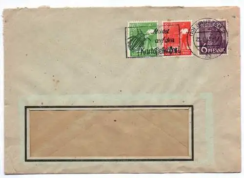 Brief 1948 Stempel Bautzen Kartoffeln