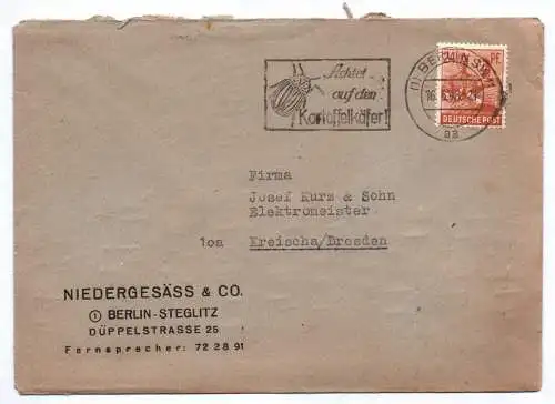 Brief Niedergesäss & Co. Berlin Steglitz 1948