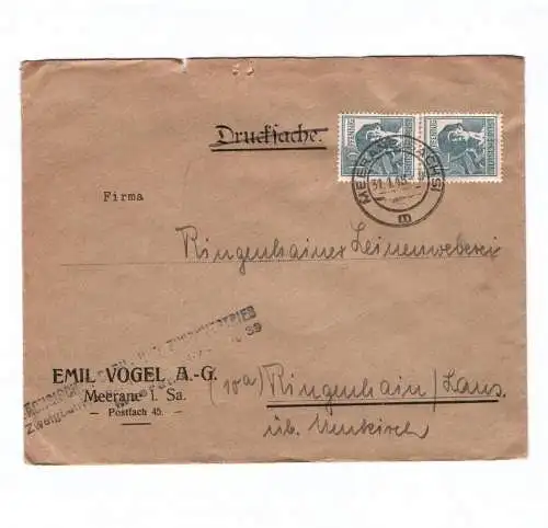 Drucksache Emil Vogel Meerane in Sachsen 1948