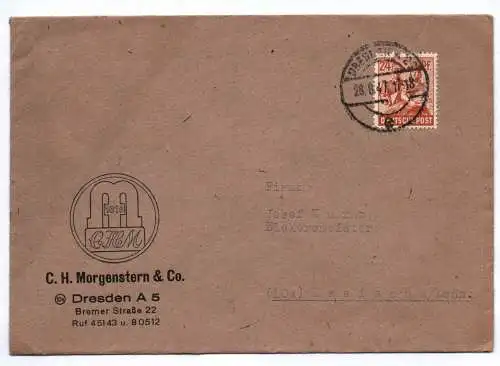 Brief C.H. Morgenstern & Co. Dresden 1947