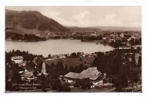 Foto Ak 1931 Schliersee Bayrische Alpen mit Westenhofen