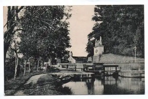 Ak Erlangen Partie am Ludwig Donau Mainkanal Denkmal 1920