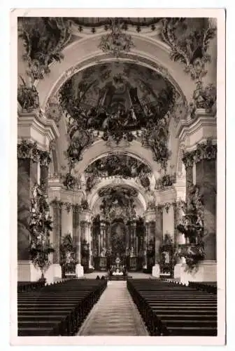 Foto Ak Ottobeuren Inneres der Basilika 1937 Kirche