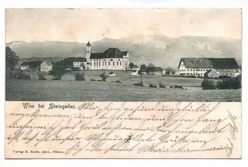 Ak Wies bei Steingaden 1902 Kirche