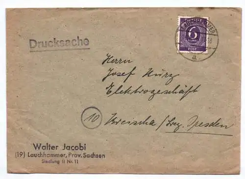 Drucksache Walter Jacobi Lauchhammer Sachsen 1946