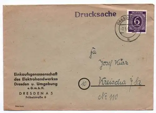 Drucksache Einkaufsgenossenschaft des Elektrohandwerkes Dresden 1946