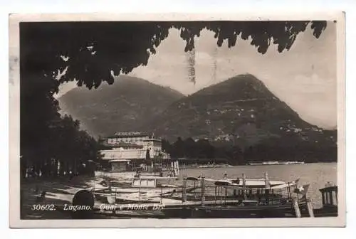 Foto Ak Lugano Quai e Monte Bre 1924