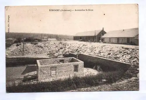 Ak Rimogne Ardennes Ardoisiere St Brice 1917 Feldpost