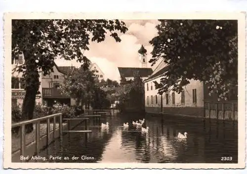 Ak Bad Aibling Partie an der Glonn Echtfoto 1937 Stempel