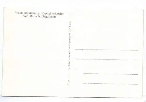 Ak Wallfahrtskirche un Kapuzinerkloster Ave Maria bei Deggingen