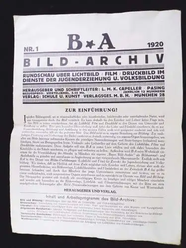 BA Bildarchiv Zeitung Rundschau Lichtbild Film Druckbild 1920 Kinematographie