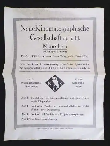 BA Bildarchiv Zeitung Rundschau Lichtbild Film Druckbild 1920 Kinematographie