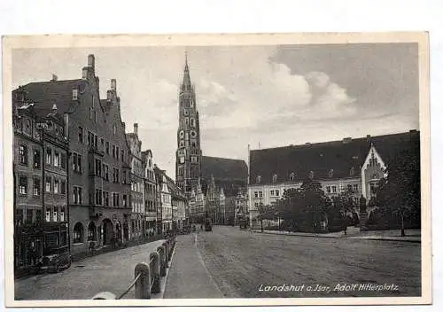 Ak Landshut an der Isar Platz 1938