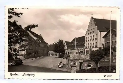 Echtfoto Ak Dachau Stadtplatz O. Zieher 1938