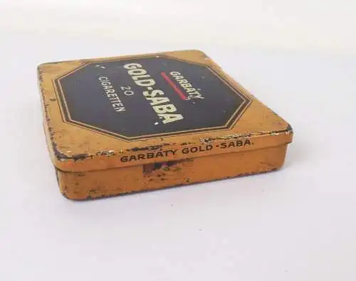 Alte Zigarettendose Garbaty Gold Saba 20er Blechdose