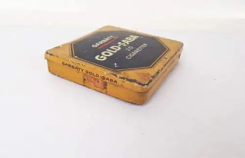 Alte Zigarettendose Garbaty Gold Saba 20er Blechdose