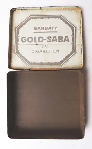 Alte Zigarettendose Garbaty Gold Saba 20er Blechdose