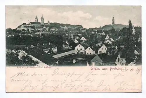 Ak Gruss aus Freising 1899