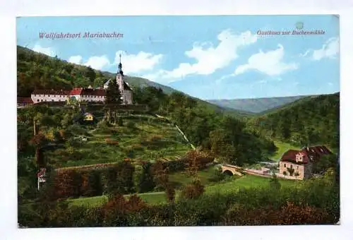 Ak Wallfahrtsort Mariabuchen Gasthaus zur Buchenmühle 1938 Lohr am Main