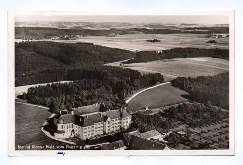 Foto Ak Institut Kloster Wald vom Flugzeug aus 1934