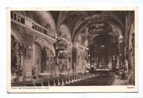 Ak Pfarr und Klosterkirche Gars am Inn Inneres
