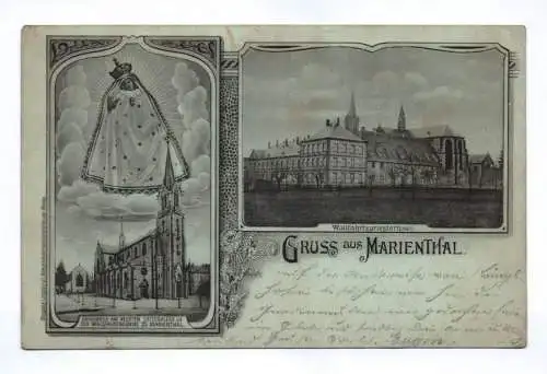 Ak Gruss aus Marienthal Wallfahrtspriesterhaus 1902